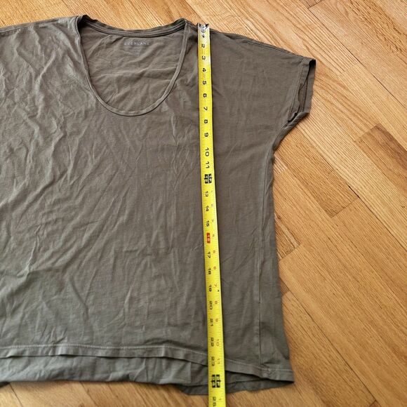 Everlane Women’s Supima Cotton Round Neck Top Lightweight Preppy Taupe Brown M - Picture 7 of 11